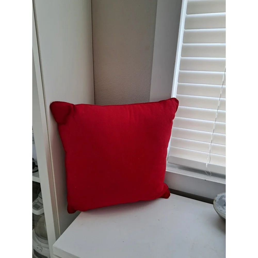 Dear Santa I Really Did Try Christmas Throw Pillow Red White Holiday Decor